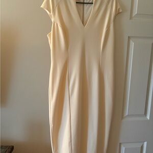 Elegant Cream Women's Dress